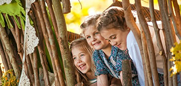 Kids play in tree house